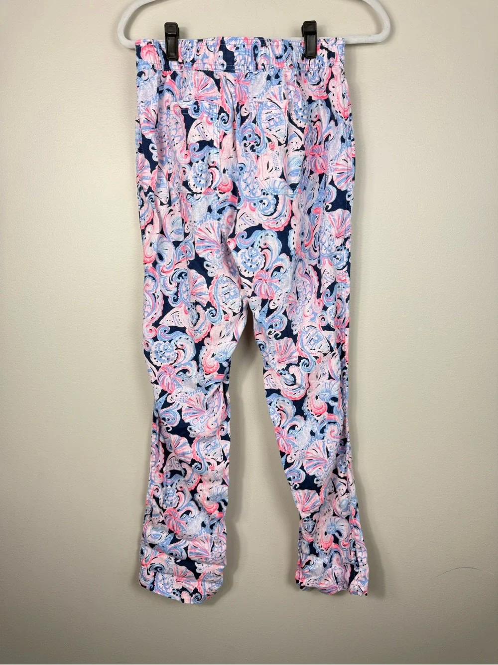 Lilly Pulitzer Aiden Linen Pant Medium High Tide Its for Shore Beach Preppy Pink